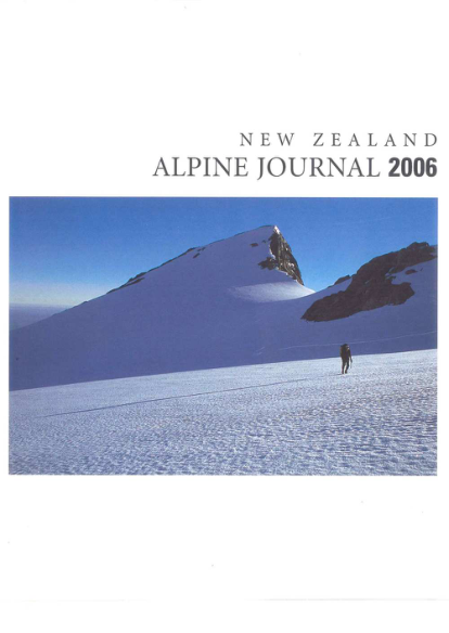 New Zealand Alpine Journal 2006 Vol 58 cover